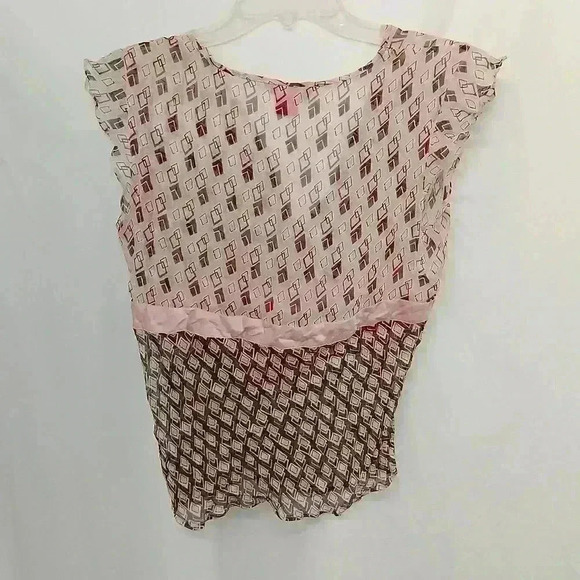 Sunny Leigh shear light pink/brown shirt women's - Picture 6 of 6